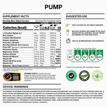 10X Athletic PUMP 600g
