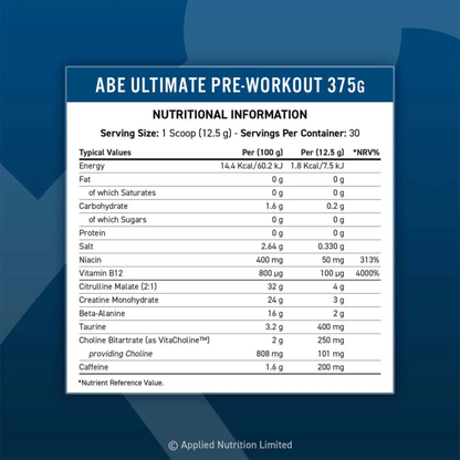 Applied Nutrition ABE Pre Workout + FREE Shirt & Shaker