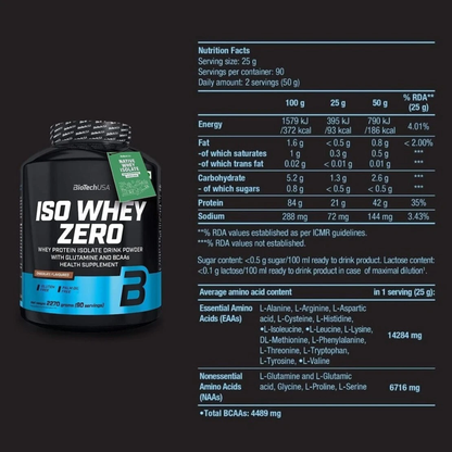 BioTech USA Iso Whey Zero 1.816kg