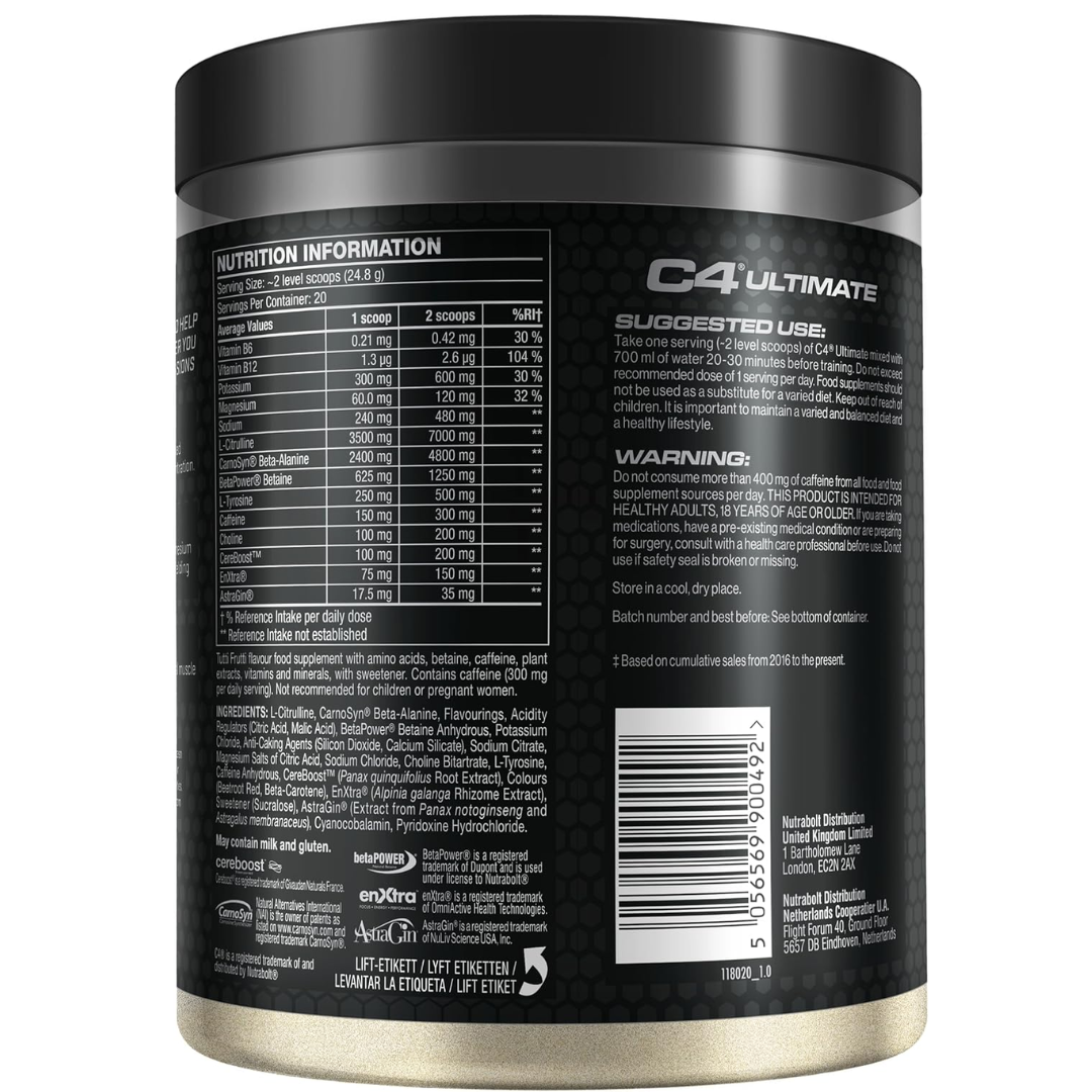 Cellucor-C4-Ultimate-Pre-Workout-Tutti-Frutti-ingredients