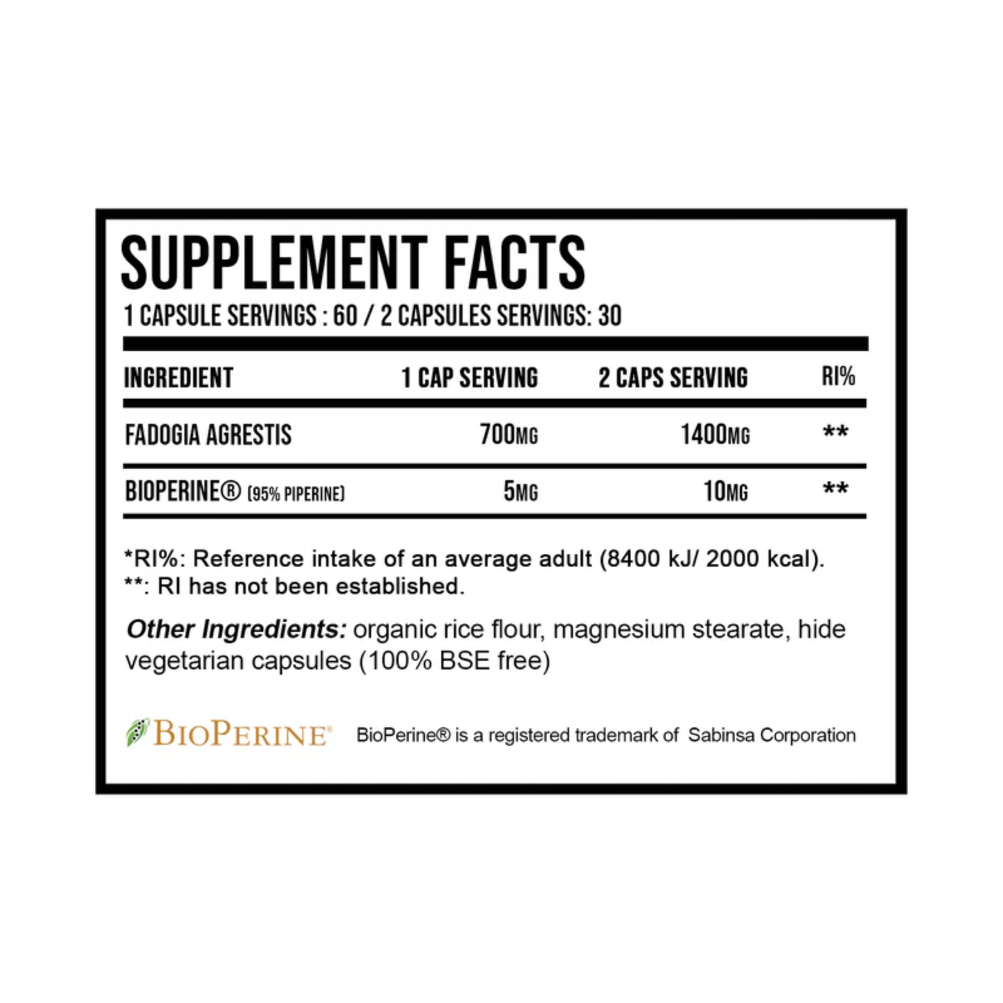DNA Sports Fadogia Agrestis 60 Capsules