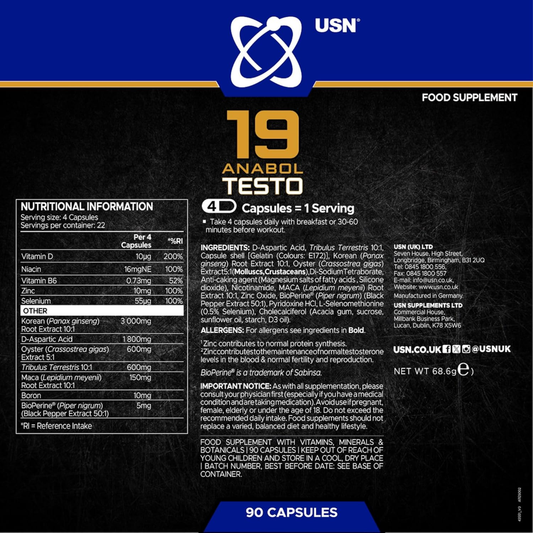 USN 19 Anabol Testo Capsules
