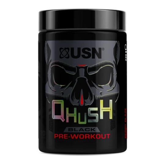 USN QHUSH Black Pre-Workout 220g BBE 03/26