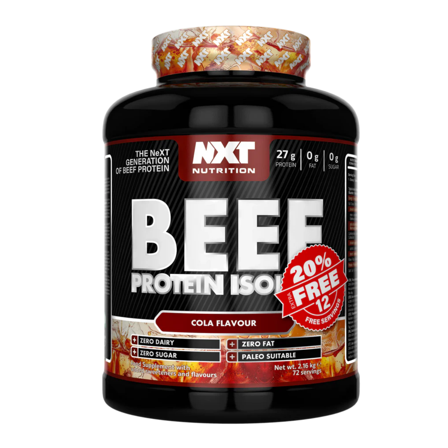 NXT Nutrition Beef Protein Isolate Powder 1.8kg